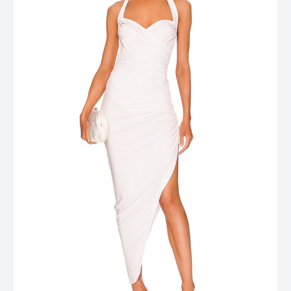 Norma Kamali White dress with built in bodysuit